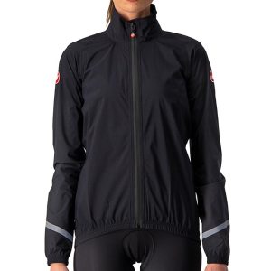 Castelli Women's Emergency 2 Rain Jacket (Light Black) (L) - B4521550085-4