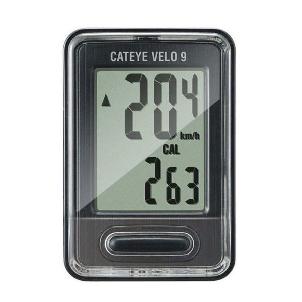 Cateye Velo 9 Wired Cycle Computer - Black