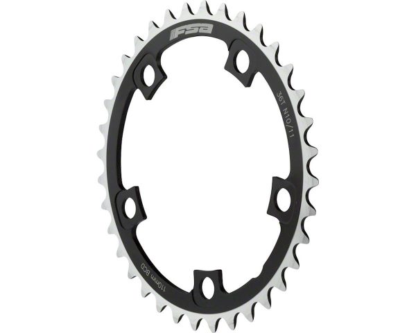 FSA Pro Road Chainrings (Black/Silver) (2 x 10/11 Speed) (Inner) (110mm BCD | Black/S... - 371-0236A