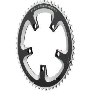 FSA Super Road Chainrings (Black/Silver) (2 x 10/11 Speed) (Outer) (110mm BCD) (52T) - 371-0252A