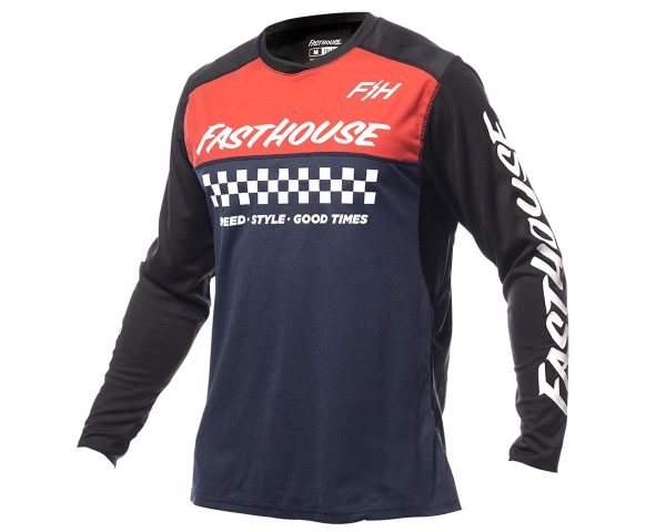 Fasthouse Inc. Alloy Mesa Long Sleeve Jersey (Heather Red/Navy) (2XL) - 5833-4312