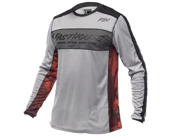 Fasthouse Inc. Youth Classic Acadia Long Sleeve Jersey (Heather Grey) (Youth S) - 5840-7021