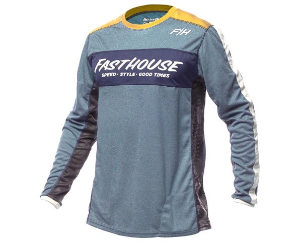 Fasthouse Inc. Youth Classic Acadia Long Sleeve Jersey (Heather Indigo) (Youth S) - 5840-3321