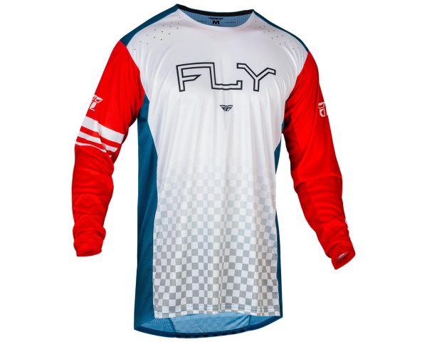 Fly Racing Youth Rayce Long Sleeve Jersey (Red/White/Blue) (Youth L) - 377-054YL