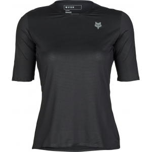 Fox Apparel | Women's Flexair Ascent Short Sleeve Jersey | Size Large In Black | Polyester