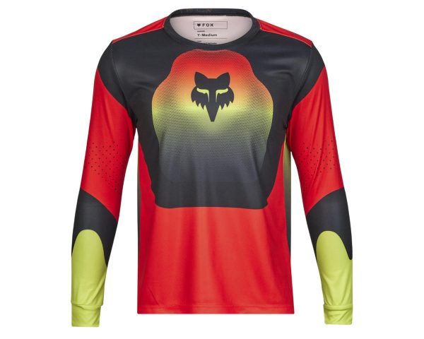 Fox Racing Youth Ranger Revise Long Sleeve Jersey (Red/Yellow) (Youth L) - 33067-080-YL