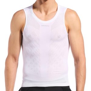 Giordana Light Weight Knitted Sleeveless Base Layer (White) (XS/S) - GICS22-SLVS-LWBL-WHIT01
