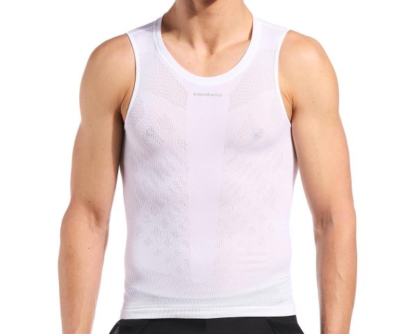 Giordana Light Weight Knitted Sleeveless Base Layer (White) (XS/S) - GICS22-SLVS-LWBL-WHIT01