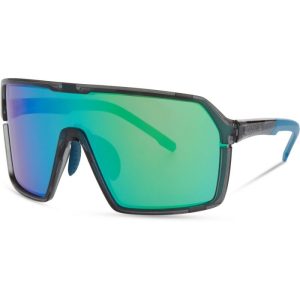 Madison Crypto Sunglasses - Crystal Gloss Smoke Frame / Green Mirror Lens