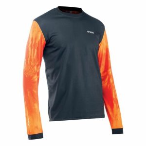 Northwave Enduro Long Sleeve Cycling Jersey - Black / Orange / 2XLarge