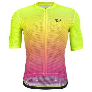 Pearl Izumi PRO Air Mesh Short Sleeve Jersey (Screaming Yellow Gradient) (L) - 11122101AAFL