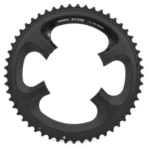 Shimano 105 FC-5800-L Chainrings (Black) (2 x 11 Speed) (110mm BCD) (Outer) (53T) - Y1PH98130