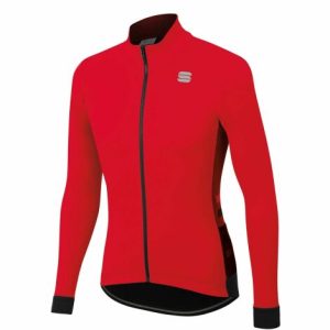 Sportful Neo Softshell Cycling Jacket - Red / Black / Medium