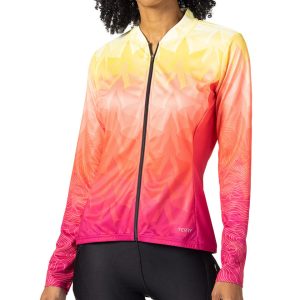 Terry Strada Long Sleeve Jersey (Topo Leaf Ombre) (S) - 630871A2CX4