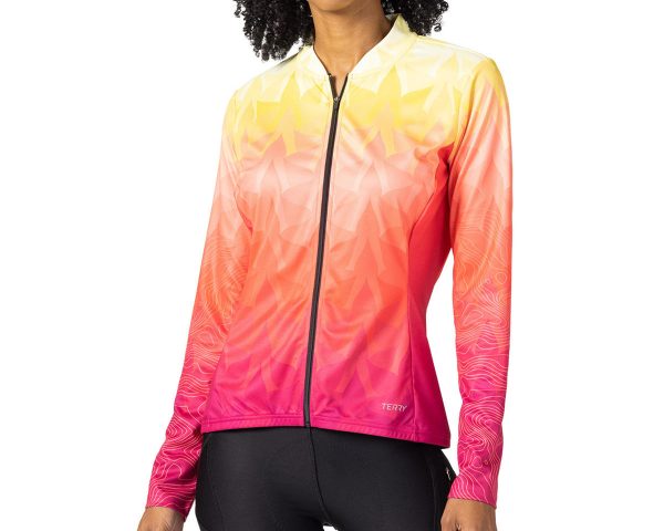 Terry Strada Long Sleeve Jersey (Topo Leaf Ombre) (S) - 630871A2CX4