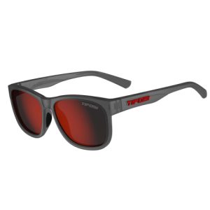 Tifosi Swank XL Single Lens Sunglasses - Satin Vapor / Smoke Red Lens