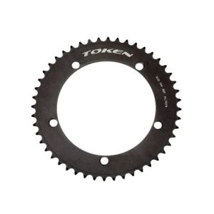 Token Alloy Track Chainring - Black / 46 / 5 Arm, 144mm