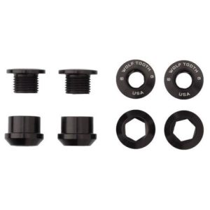 Wolf Tooth Chainring Bolts and Nuts - Set of 4 for 1X - Black