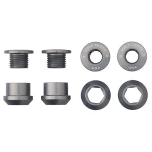 Wolf Tooth Chainring Bolts and Nuts - Set of 4 for 1X - Grey