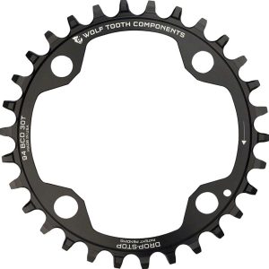 Wolf Tooth Components 4-Bolt Chainring (Black) (94mm BCD) (Drop-Stop A) (Single) (30T) (... - 4-9430