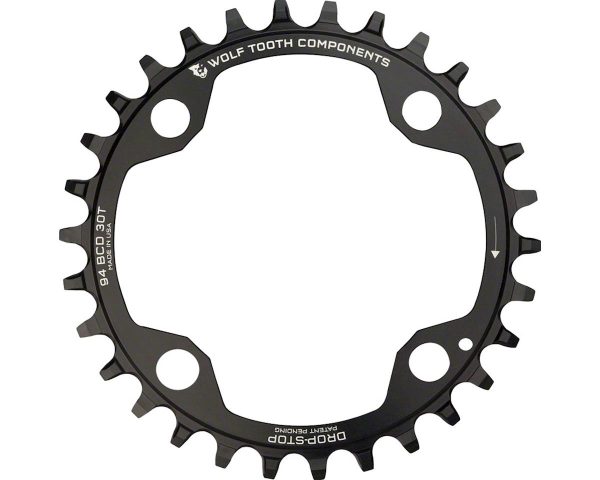 Wolf Tooth Components 4-Bolt Chainring (Black) (94mm BCD) (Drop-Stop A) (Single) (30T) (... - 4-9430