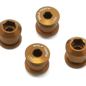 Wolf Tooth Components Dual Hex Fitting Chainring Bolts (Gold) (6mm) (4 Pack) (For 1x... - 4CBCN06GLD