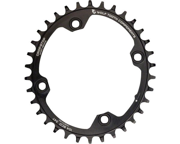 Wolf Tooth Components Elliptical Chainring (Black) (104mm BCD) (Drop-Stop A) (Single)... - OVAL10432