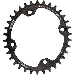Wolf Tooth Components Elliptical Chainring (Black) (104mm BCD) (Drop-Stop A) (Single)... - OVAL10436