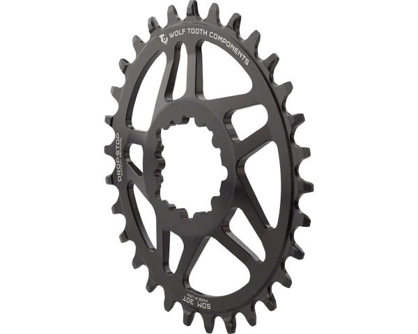 Wolf Tooth Components SRAM Direct Mount Elliptical Chainring (Black) (Drop-Stop A) (... - OVAL-SDM32