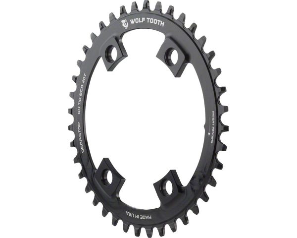 Wolf Tooth Components Shimano 4-Bolt Chainring (Black) (Drop-Stop B) (Single) (38T) (11... - SH11038