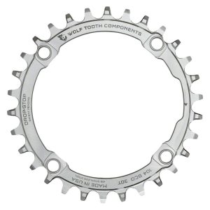 Wolf Tooth Components Stainless Steel Chainring (Silver) (104mm BCD) (Drop-Stop A) (S... - SST-10430