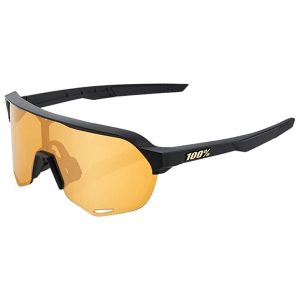 100percent S2 Sunglasses Zwart Soft Gold Mirror/CAT3
