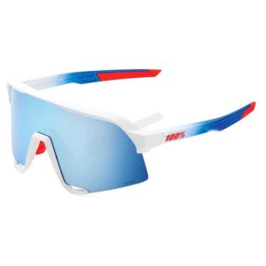 100percent S3 Total Energies Team Sunglasses Wit Hiper Blue Multilayer Mirror/CAT3