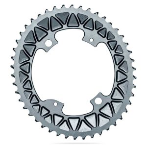 Absolute Black Oval 110x5 2x For Sram Chainring Zilver 52t