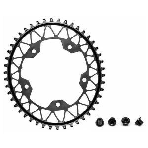Absolute Black Oval 1x With Bolts 110 Bcd Chainring Zwart 48t
