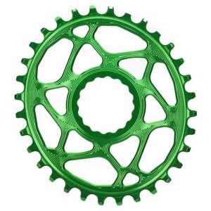 Absolute Black Oval Race Face Direct Mount 6 Mm Offset Chainring Groen 28t