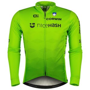 Ale Slovenian Cycling Federation Replica 2023 Long Sleeve Jersey Groen L Man
