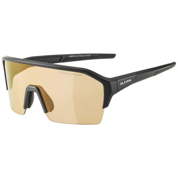 Alpina Ram Hr Hvlm+ Mirrored Photochromic Sunglasses Zwart Hicon Varioflex Silver Mirror/CAT1-3