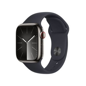 Apple Watch Series 9 Gps+cellular Stainless Steel 41 Mm Zwart M-L