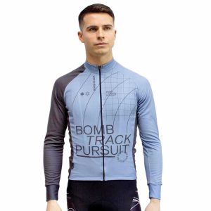 Bombtrack Grids And Guides Long Sleeve Jersey Blauw L Man