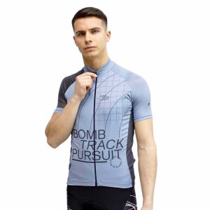 Bombtrack Grids And Guides Short Sleeve Jersey Blauw L Man