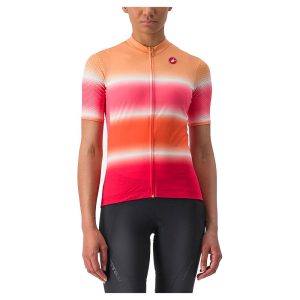 Castelli Dolce Short Sleeve Jersey Oranje,Roze XS Vrouw