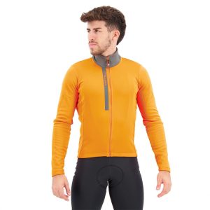 Castelli Entrata Thermal Short Sleeve Jersey Oranje S Man