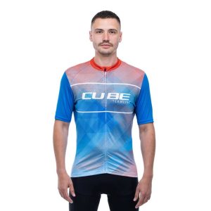 Cube Teamline Cmpt Short Sleeve Jersey Blauw XS Man