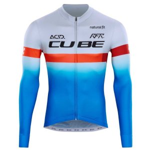 Cube Teamline Long Sleeve Jersey Blauw 2XL Man