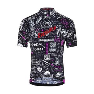 Cycology Bike Graffiti Short Sleeve Jersey Zwart XL Man