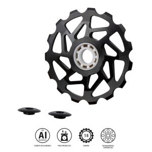 Eltin Jockey Wheel Ceramic Set Zwart 15t