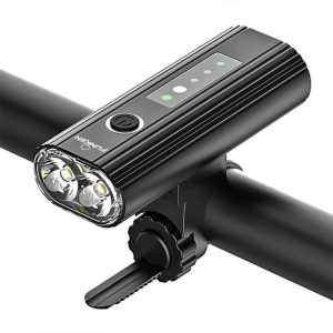 Funken 2x Led Xpg Sensor 3000mah Li-poly Integrated Front Light Zwart 650 Lumens