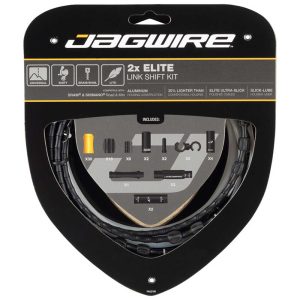 Jagwire 2x Elite Link Shift Kit Gear Cable Kit Zwart