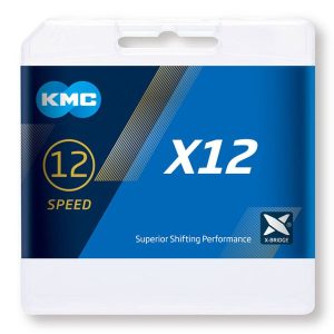 Kmc X12 Road/mtb Chain Zilver 126 Links